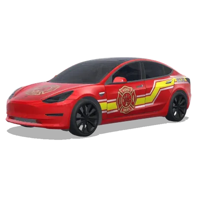 紅色消防車塗裝 – 特斯拉 Model 3 塗裝