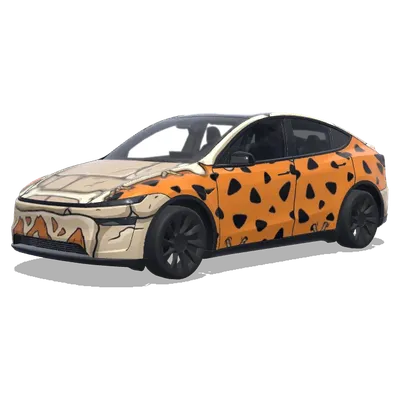 摩登原始人（the Flintstones） – 特斯拉 Model Y 塗裝