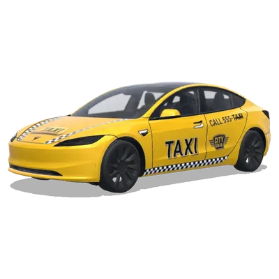 城市計程車棋盤格 – 特斯拉 Model 3 塗裝