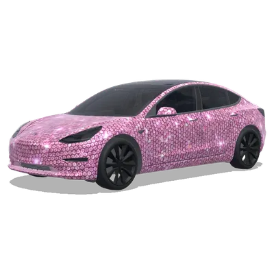 スワロフスキーピンク – テスラ Model 3 ラッピング