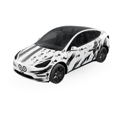 布列塔尼黑白旗（Bretagne Gwenn ah Du） – 特斯拉 Model Y 塗裝