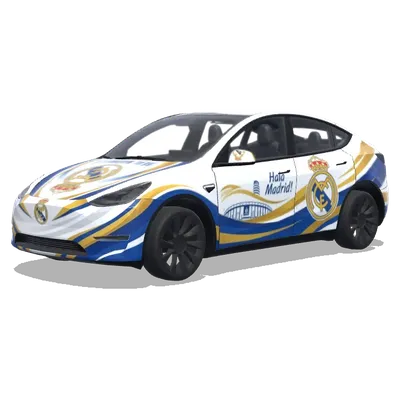 Real Madrid Concept (레알마드리드 축구팀 컨셉으로 멋지게 디자인 해줘) – Tesla Model Y wrap
