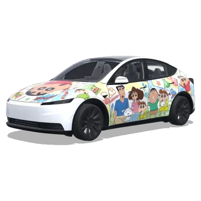 クレヨンしんちゃんファミリーラップ (蜡笔小新) – テスラ Model Y ラッピング
