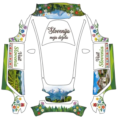 斯洛維尼亞我的祖國（Slovenija moja dežela） – 特斯拉 Model 3 塗裝