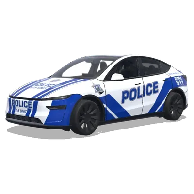 Blue Line Police – Tesla Model Y wrap