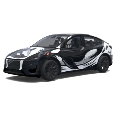 Parachoques delantero negro – wrap para Tesla Model Y