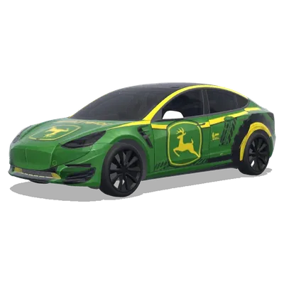 John Deere (约翰迪尔拖拉机涂装) – оклейка Tesla Model 3