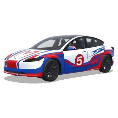Mach 5 in speed racer – Tesla Model 3 wrap