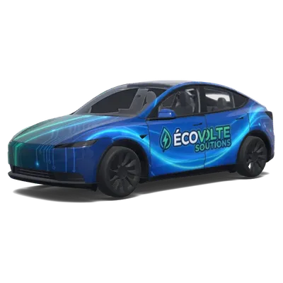 EV-Transport80 Türbeschriftung – Tesla Model Y Wrap