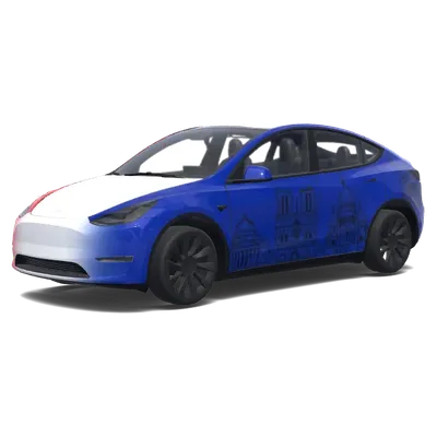 Французский триколор – оклейка Tesla Model Y