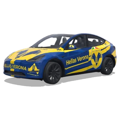 Стиль Hellas Verona (hellas verona fc style) – оклейка Tesla Model Y