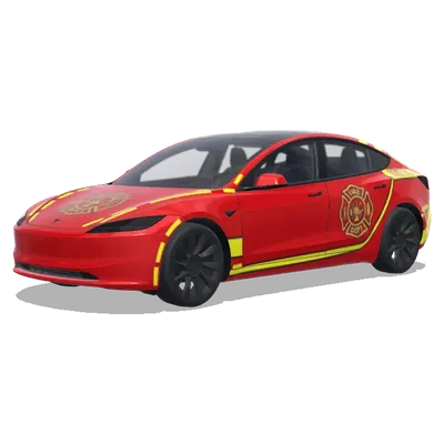 Feuerwehr-Emblem-Folierung – Tesla Model 3 Wrap