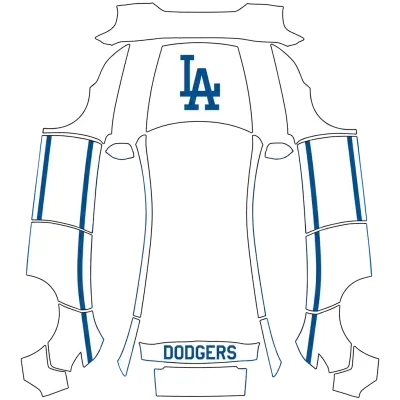 White LA Dodgers – Tesla Model Y wrap
