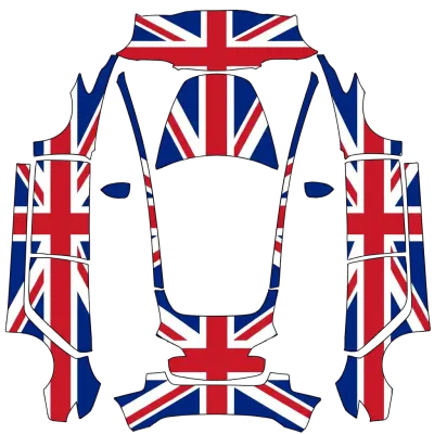 Union Jack Flag – Tesla Model 3 wrap