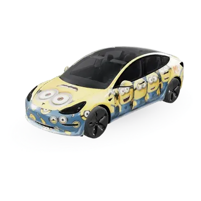 미니언 (Minion) – 테슬라 Model 3 랩핑