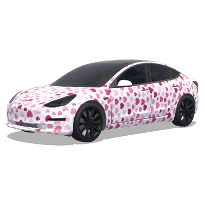 Tiny Heart Valentine – Tesla Model 3 wrap