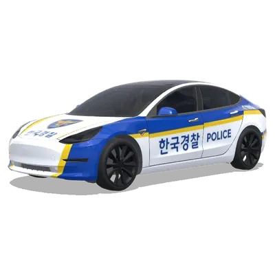 Корейская полиция (한국경찰차) – оклейка Tesla Model 3
