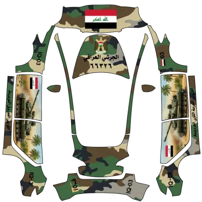 イラク軍 (Iraqi army) – テスラ Model 3 ラッピング