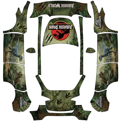 Jurassic Dino Thema (Jurassic Dino Themed) – Tesla Model Y Wrap