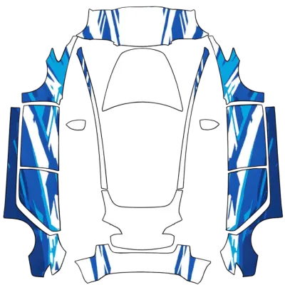 Speeder Blue – wrap para Tesla Model 3