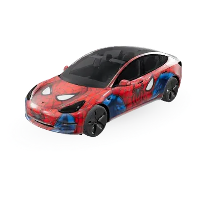 Spiderman car – Tesla Model 3 wrap