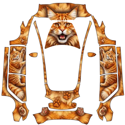 Orange Cat – Tesla Model 3 wrap