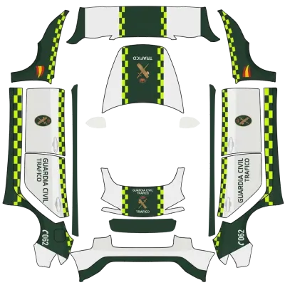 國民警衛隊交通（POLICIA GUARDIA CIVIL TRAFICO） – 特斯拉 Model 3 塗裝