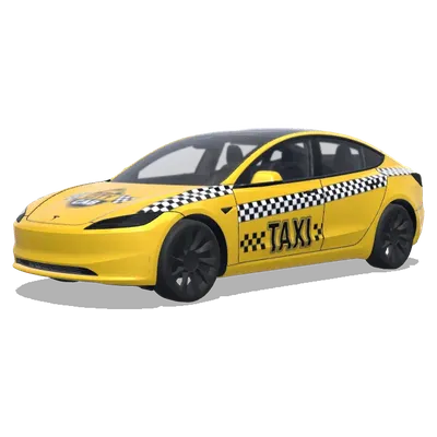 黃黑格紋計程車 – 特斯拉 Model 3 塗裝