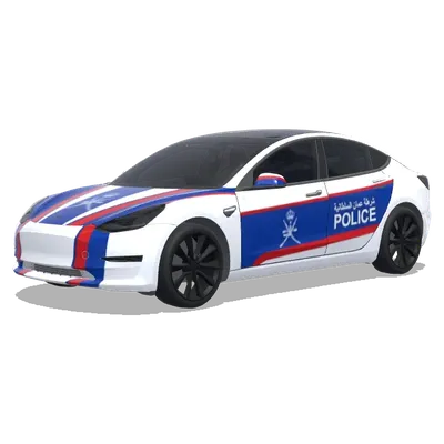 Полиция Омана (Oman police) – оклейка Tesla Model 3