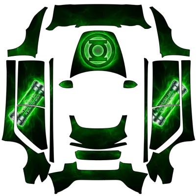 ダークグリーンランタン (Green Lantern Dark) – テスラ Model 3 ラッピング