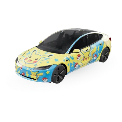 Pikachu (pika) – Tesla Model 3 Wrap