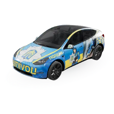 Ukraine Police (Ukraine police) – оклейка Tesla Model Y