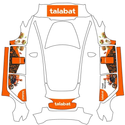 Talabat – 特斯拉 Model 3 塗裝