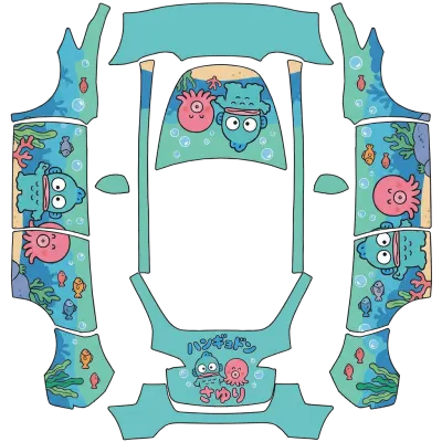 Hangyodon & Sayuri – Tesla Model Y Wrap