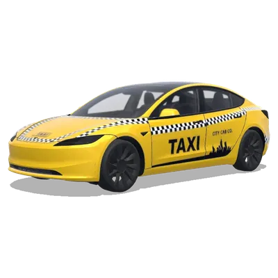 棋盤格城市計程車 – 特斯拉 Model 3 塗裝