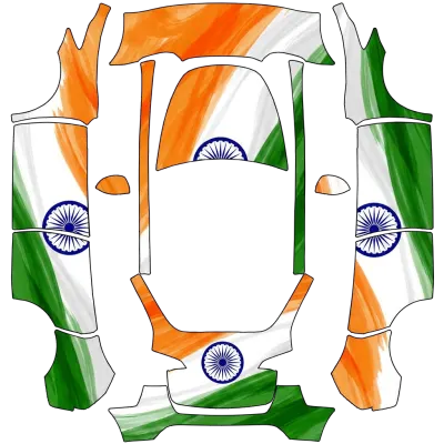 Флаг Индии (IndianFlag) – оклейка Tesla Model Y