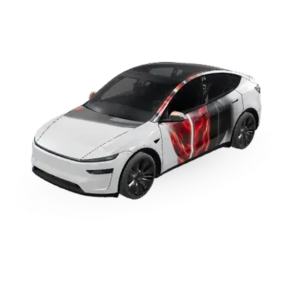 Dragon Fire Rouge (Dragon Fire Red) – covering Tesla Model Y
