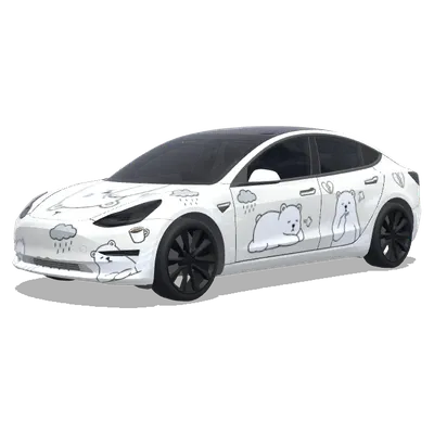 Nagano Bear (自嘲熊) – Tesla Model 3 wrap