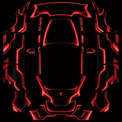 Tron Mode – Tesla Model Y wrap