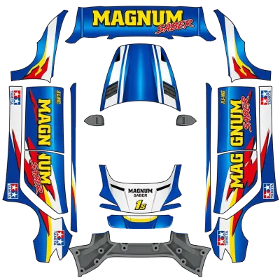 ミニ四駆 マグナムセイバー (Mini 4WD Magnum Saber) – テスラ Model 3 ラッピング