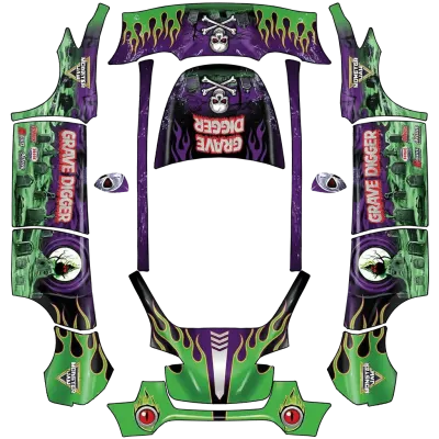 grave digger – Tesla Model Y wrap