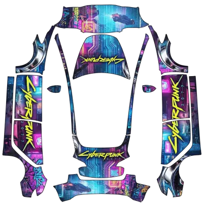 Cyberpunk – Tesla Model 3 wrap