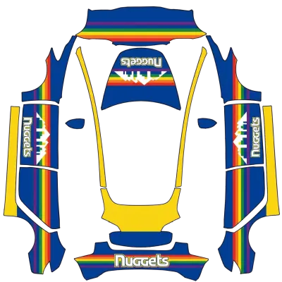 덴버 너기츠 무지개 (Denver nuggets rainbow) – 테슬라 Model 3 랩핑
