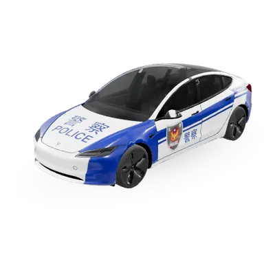 Police Taïwanaise (Taiwan Police) – covering Tesla Model 3