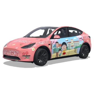 Chibi Maruko-chan Skin (帮我设计一个樱桃小丸子的皮肤) – Tesla Model Y wrap
