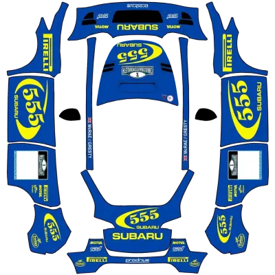 斯巴魯翼豹WRC 555（Subaru Impreza WRC 555） – 特斯拉 Model Y 塗裝