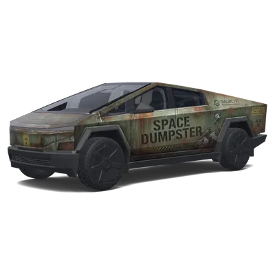 Space Dumpster Cybertruck – Tesla Cybertruck Wrap