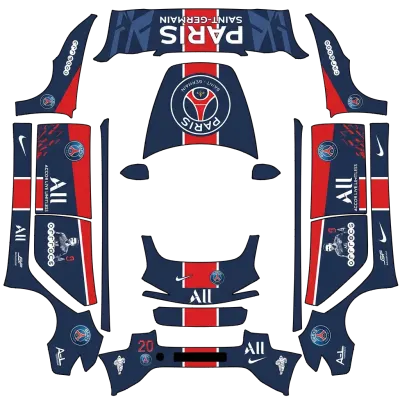 Paris Saint-Germain (Paris saint germain) – Tesla Model 3 Wrap