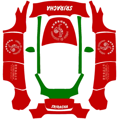 스리라차 (Sriracha) – 테슬라 Model Y 랩핑