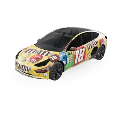 M&M's NASCAR (m and m nascar) – оклейка Tesla Model 3